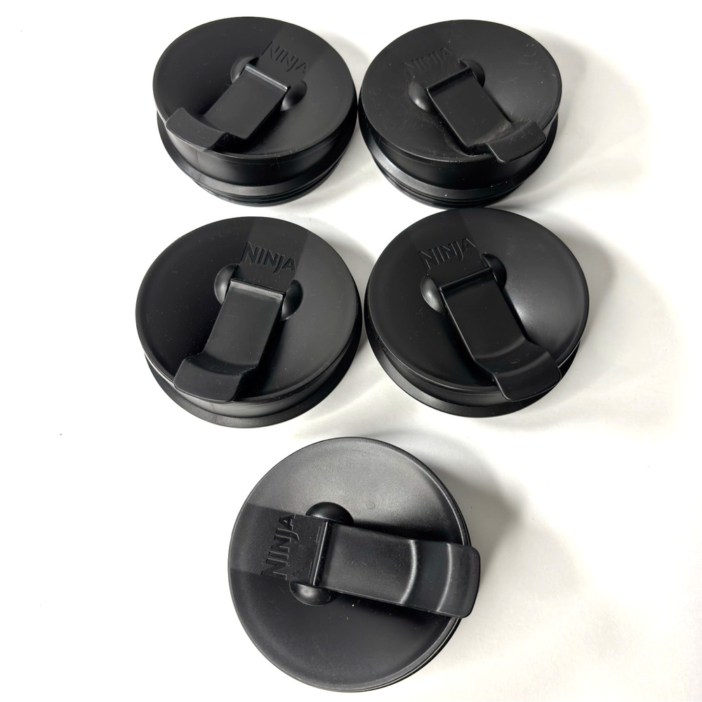 Ninja Replacement Covers Sip & Seal Flip Top 3.5" Lid Lot Of 5 Nutri Blender